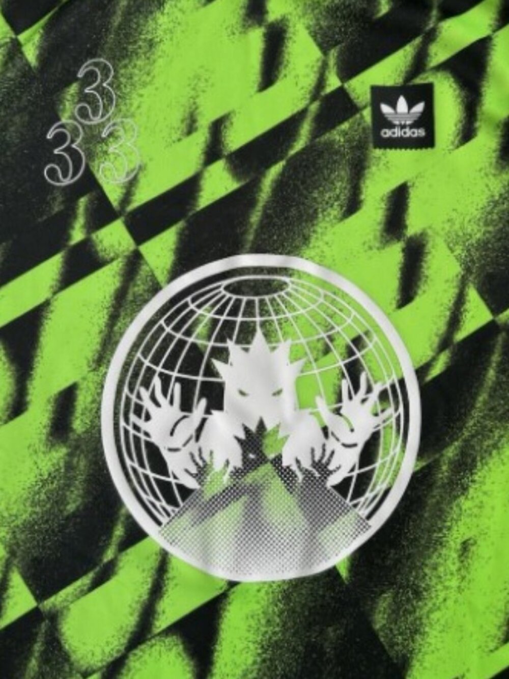 Adidas Soccer Club Jersey All Over Print Green Men’s Size Small Streetwear Bold - Picture 3 of 10